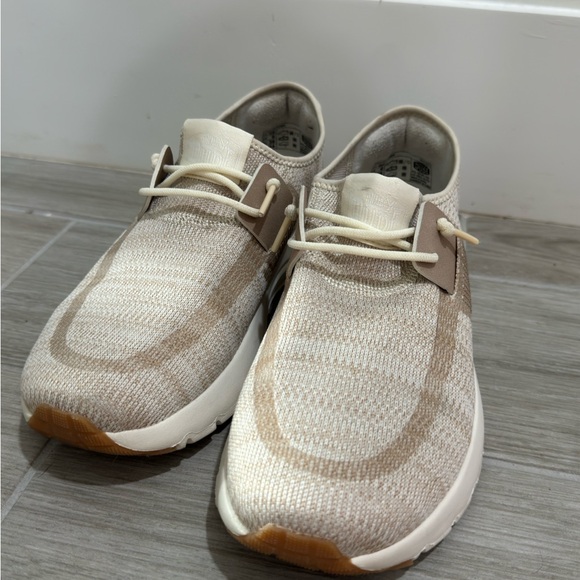 Hey Dude Women's Tan and Cream Sneakers - Picture 3 of 7